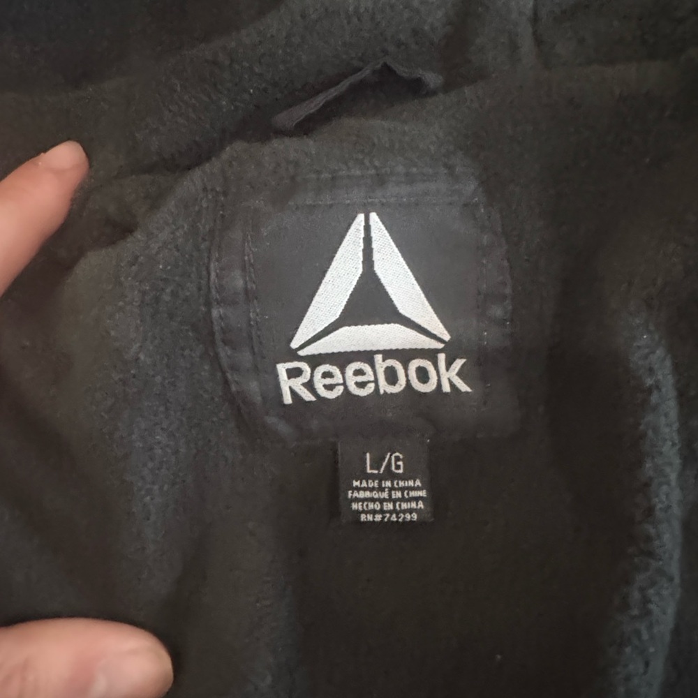 Black Reebok Windbreaker (Size: Large) - Picture 2 of 3